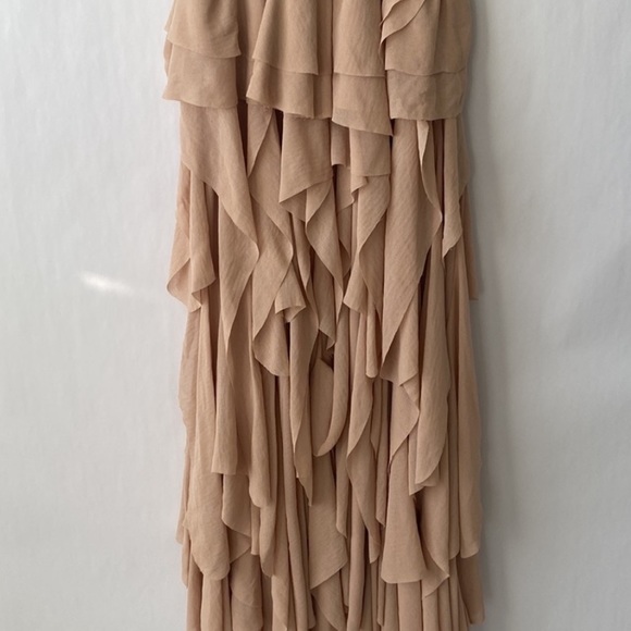 RARE! 💞💖 - H&M Conscious EXCLUSIVE Women's Pink Frilled Chiffon Dress 💕 - Picture 7 of 15